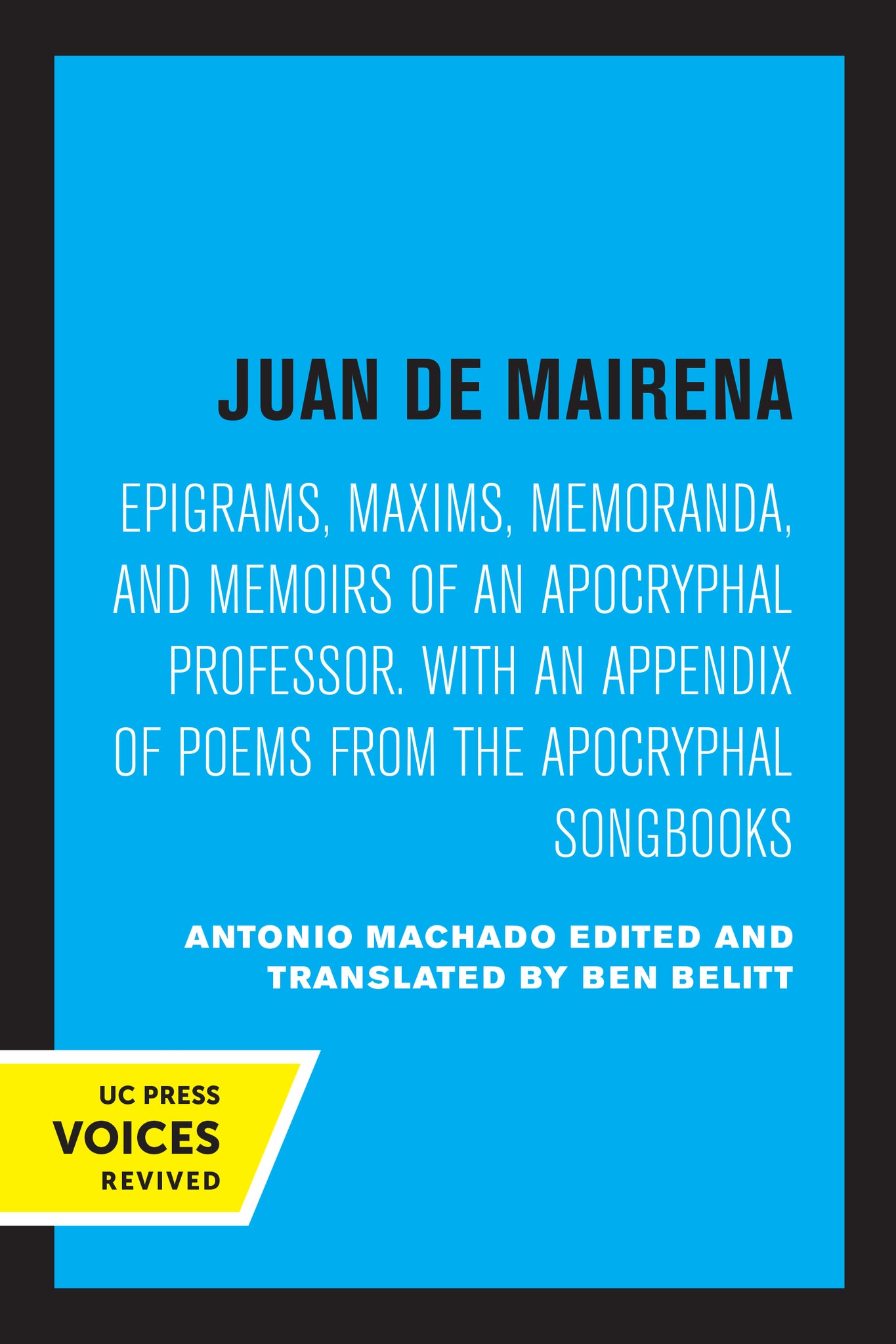Cover image for Juan de Mairena ISBN 9780520332737